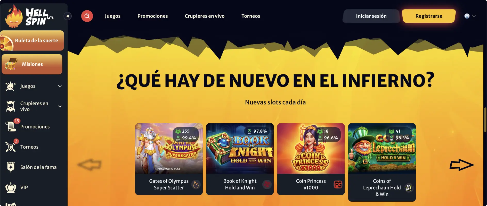HellSpin Los Mejores Juegos